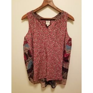 Anthropologie One September Tamarosa Pleated Tank